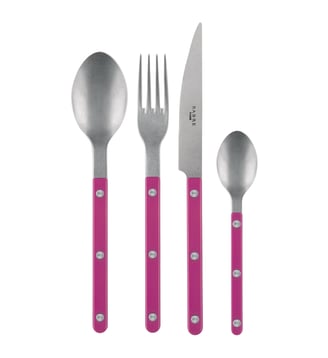 Ménagère 24 pièces, Bistrot Vintage - Sabre - Framboise