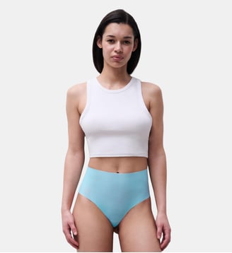 Culotte taille haute invisible - Chantelle Pulp - Bleu clair