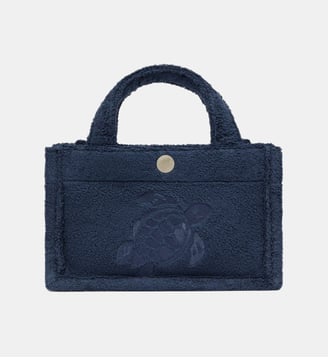 Mini sac de plage en éponge - Vilebrequin - Bleu marine
