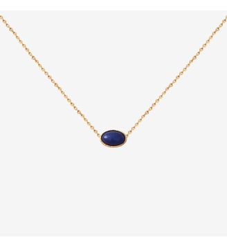 Collier doré amazonite - CAB OVALE Caroline Najman