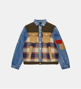 Veste workwear patchwork avec logo - Dsquared2 - Gris moyen
