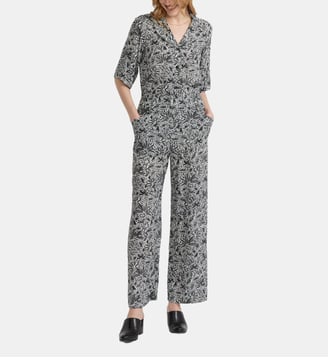pantalon New Moulin à motif en viscose - Agnès b. - Noir