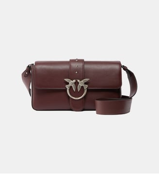 Sac moyen à épaule love bag en cuir - Pinko - Bordeaux
