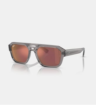 Lunettes de soleil Irrégulier RB4397 Corrigan - Ray Ban - Transparent gris