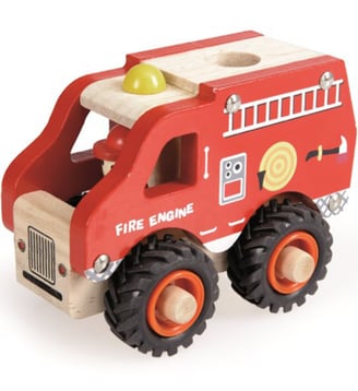 Camion de pompiers en bois - Egmont Toys - Rouge