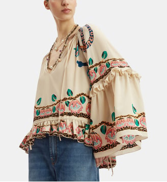 Blouse Boho Eve Placée Ecru - La DoubleJ - Écru