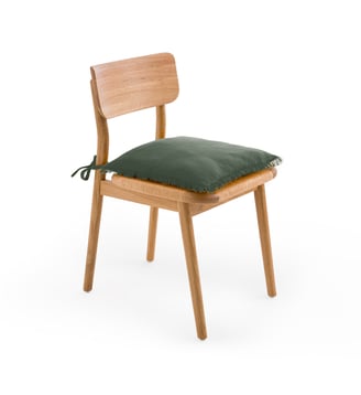 Galette de chaise coton natté - La Redoute Interieurs - Vert sauge