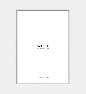 Cadre en bois blanc en acrylique - Poster & Frame - Blanc