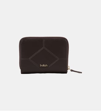 Porte Feuilles Carre Cuir Bifold - Ba&sh - Marron foncé