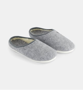 Pantoufles d'intérieur grises Le Slip Francais