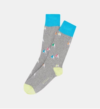 Chaussettes en coton - Boat - Arthur - Gris