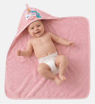 Cape de bain pur coton - Garnier Thiebaut - Rose