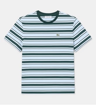 TEE-SHIRTS COL ROND FEMME ADULTE MAILLE:. - Lacoste - Vert, bleu clair et blanc
