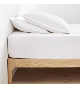 Drap housse lin lavé, bonnet 35 cm La Redoute Interieurs