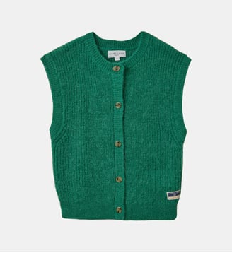Cardigan Fille laine et mohair - Cyrillus - Gazon