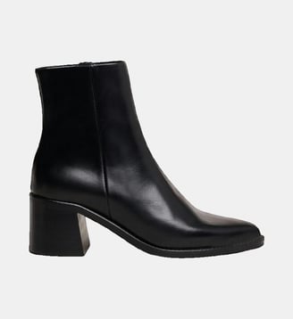 Boots Delo à talon en cuir détail métallique - Jonak - Noir