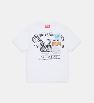 T-shirt à logo imprimé - Diesel Kids - Blanc