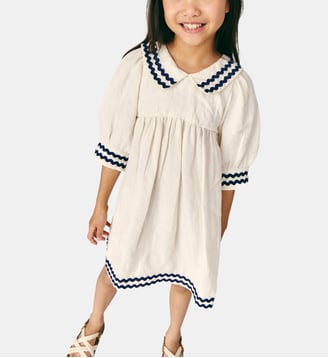 Robe à Col Isaline - Mipounet - Écru