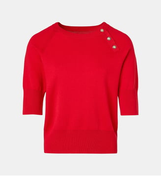 Pull Pauline  Uni en lyocell/tencel - Zapa - Rouge