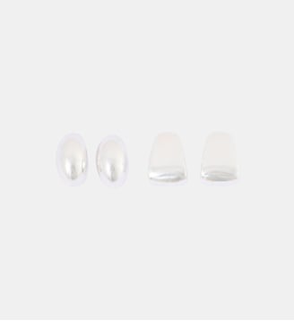 Set de 2 boucles d'oreilles en métal argenté - Balaboosté - Argenté