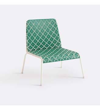 Fauteuil bas de jardin - La Redoute Interieurs - Vert et rose