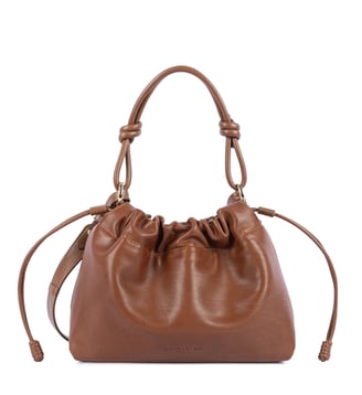 Sac besace Lush en cuir - Lancaster - Cognac