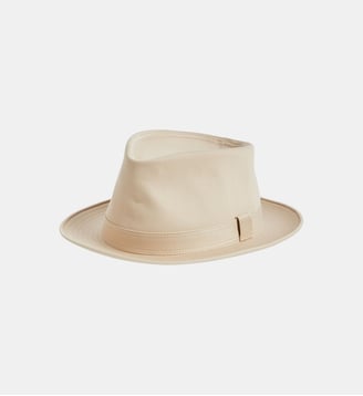chapeau Biblos en coton beige rocher - Agnès b. - Marron rocher
