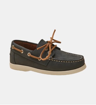 Chaussures bateau en cuir - Cyrillus - Marine