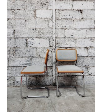 Paire de chaises Breuer Alma N°345- Produit chiné - Debongout - Gris
