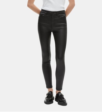 Jean stretch slim effet cuir - The Kooples - Noir