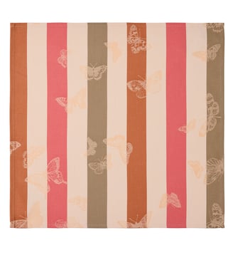 Serviette de table Bal des papillons - Le Jacquard Francais - Pêche