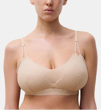 Bralette dentelle à coques seconde peau - Chantelle - Noir