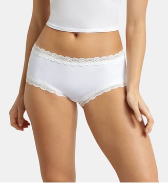 Culotte hipster Micro Dentelle - Dim - Blanc