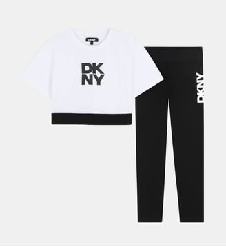 Ensemble t-shirt et legging - DKNY - Blanc et noir