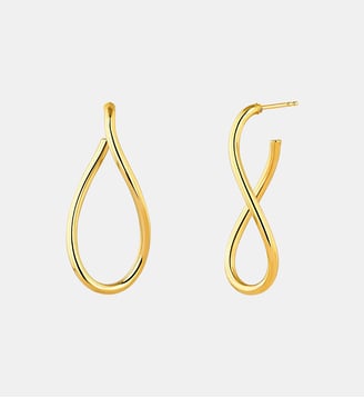 Grandes boucles d’oreilles ondulées en anneau 925 argentées - Aristocrazy - Or