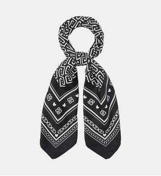 Foulard grand format avec logo monogramme - Liu Jo - Noir