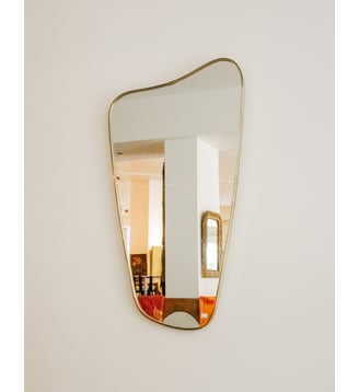 Miroir asymétrique Igor N°1018- Produit chiné - Debongout - Doré