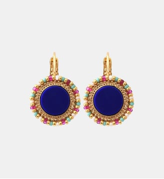 Boucles d'oreilles dormeuses   - Claudia - Satellite - Bleu