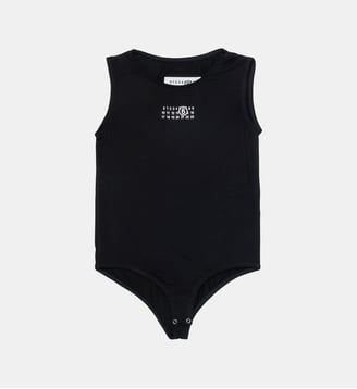 Body en jersey extensible avec Numeric logo - MM6 Maison Margiela - Noir