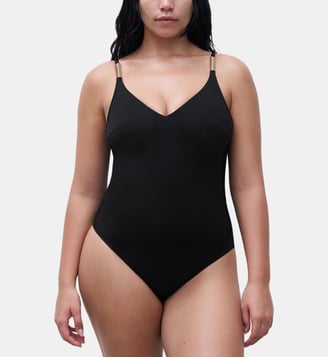 Maillot de bain 1 pièce sans armature triangle coques spacer - Chantelle - Noir