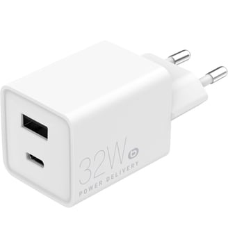 Chargeur 32W charge rapide USB-A  / USB-C Blanc - Essentiel B - Blanc