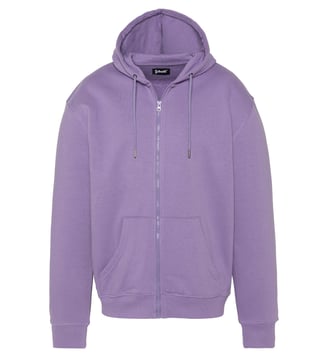 Sweatshirt zippé à capuche custom thunder - Schott - Lilas