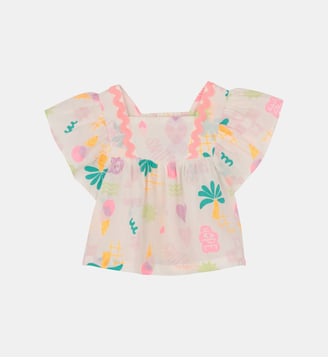 Chemisier manches courtes volantees - Billieblush - Craie