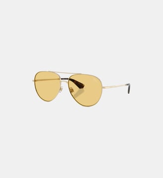 Lunettes de soleil Pilote BE3172 - Burberry - Doré clair