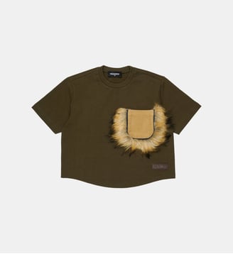 T-shirt avec poche appliquée et logo - Dsquared2 - Kaki