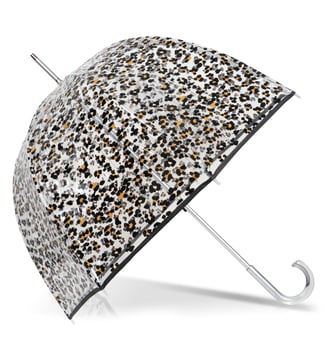 Parapluie canne, cloche transparente, résistance au vent, manuelle - Isotoner - Léopard