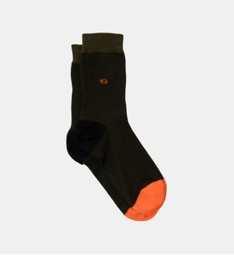Chaussettes en coton peigné rayées - Billybelt - Kaki