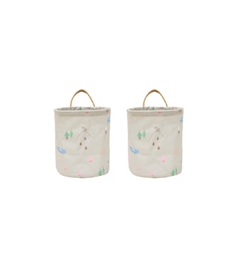 Panier de rangement en polyester Mini - OYOY - Beige