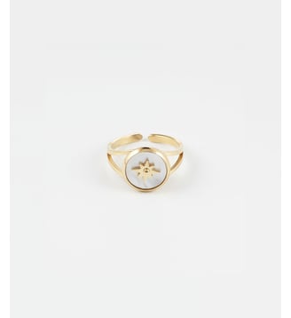 Bague Sun  en Acier doré - Zag Bijoux - Doré