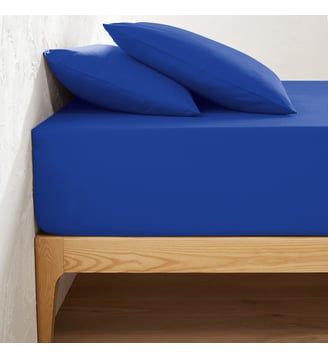 Drap housse uni coton, bonnet 32cm La Redoute Interieurs